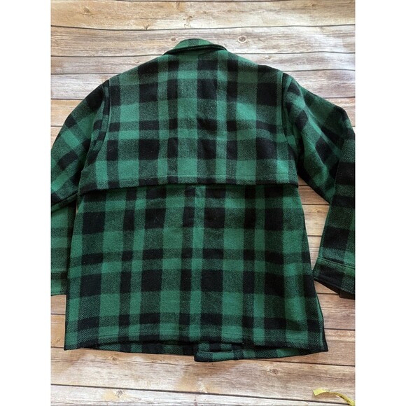 Vintage Ak Jac MWG Flannel Shirt Winnipeg Canada Shacket Buffalo Plaid Button - Picture 6 of 8